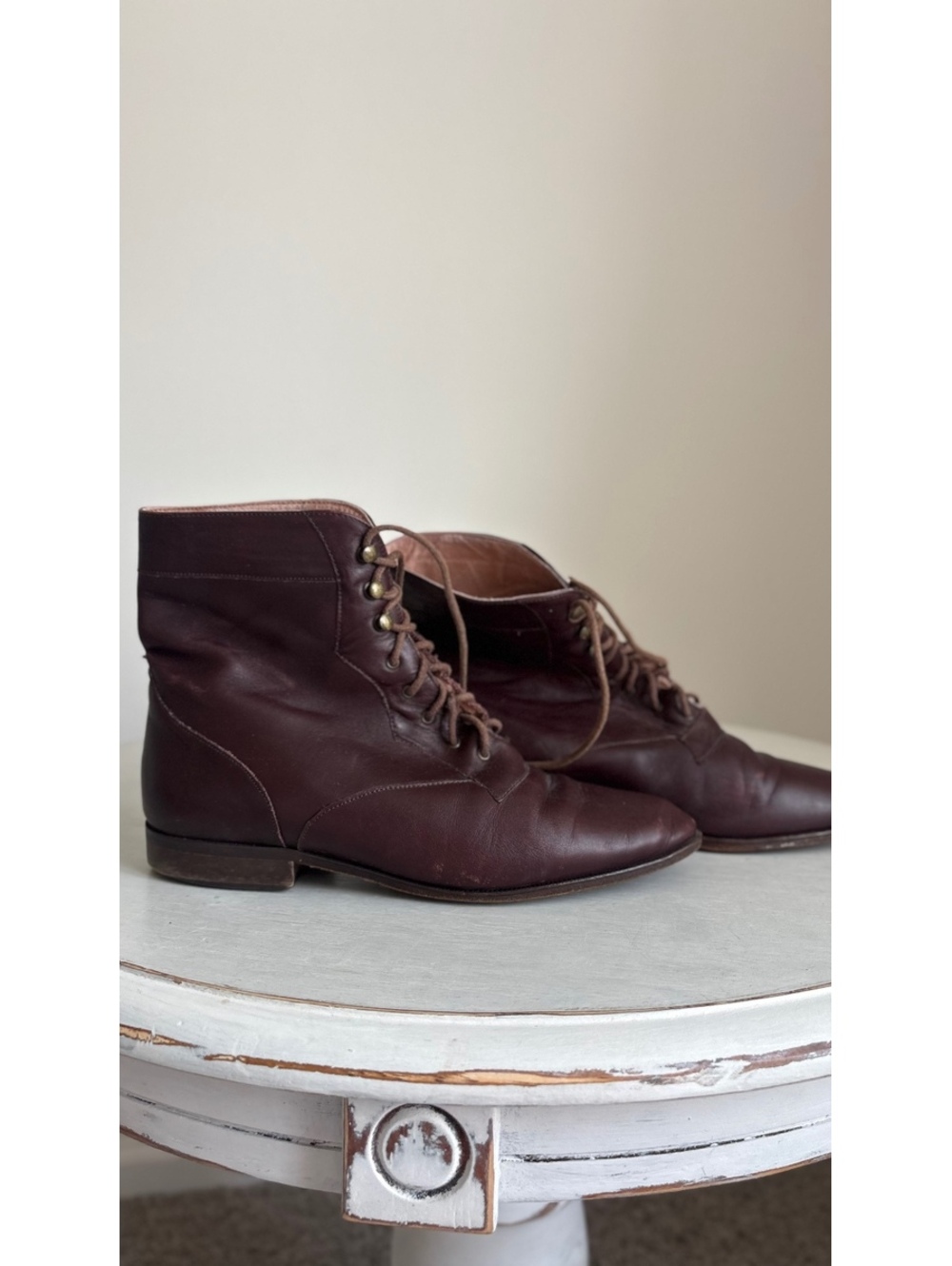 Vintage Ann Taylor Leather Lace-Up Ankle Boots